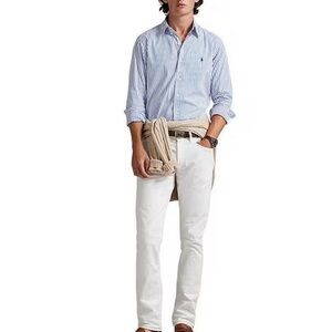 Ralph Lauren Blue and White Striped Shirt